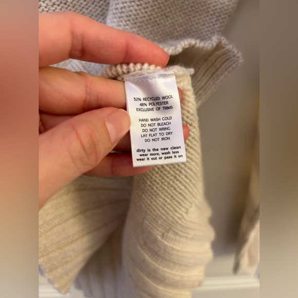 NWT Toad&Co Audrey Turtleneck Sweater Women's S Egret Stripe Recycled Wool - Picture 6 of 9